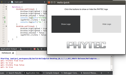 Running Application Window